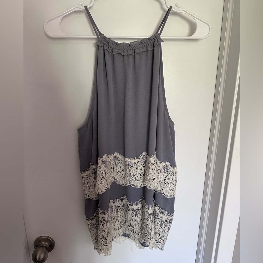 Lace trim tank